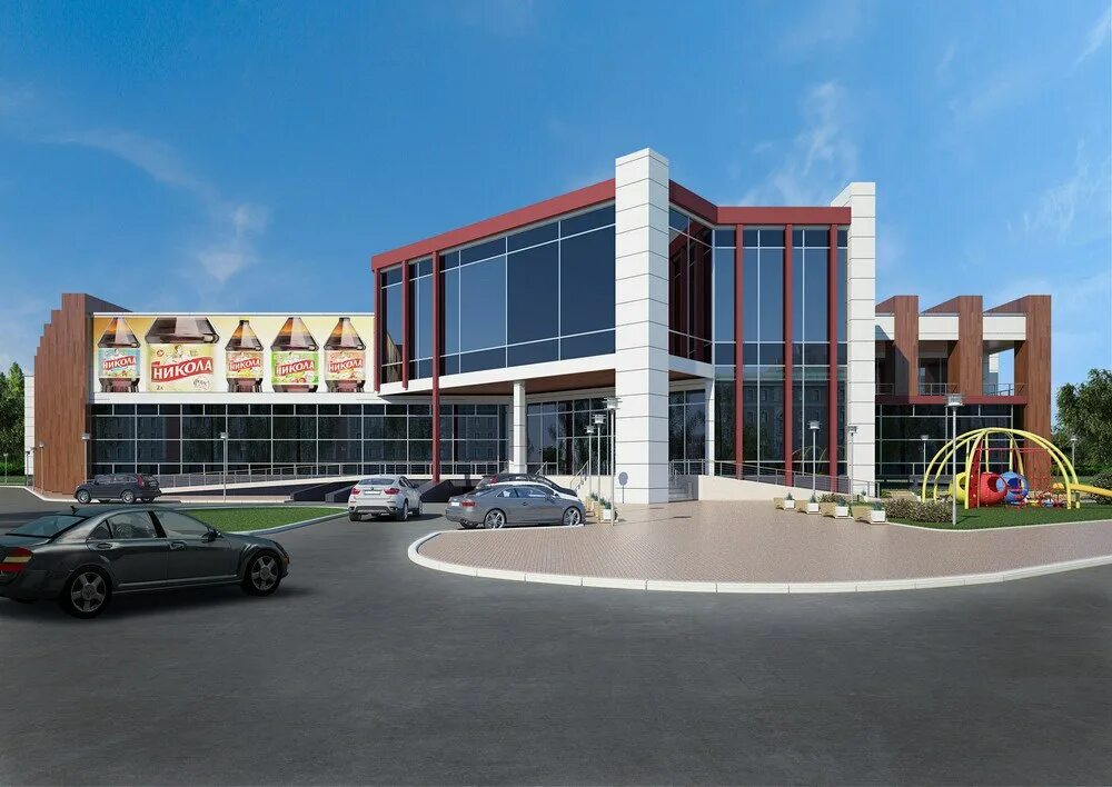 Современные здания. Многофункциональное здание. Джоэл сандерс архитектор атриум. Тц нагорный. Торговый центр проект.