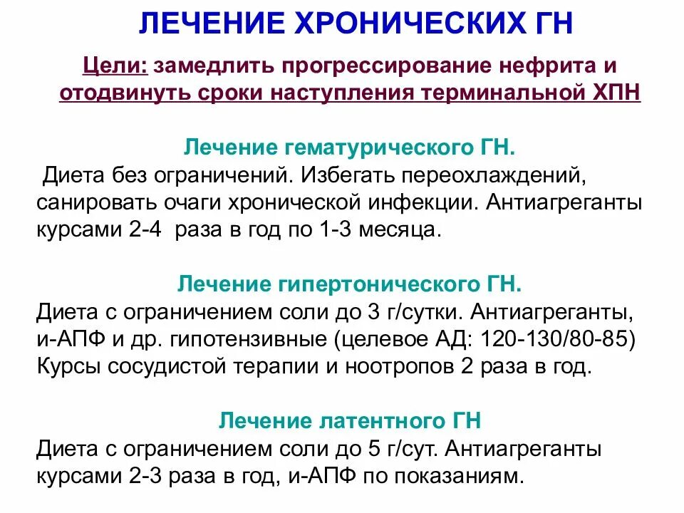 Диета при гломерулонефрите почек