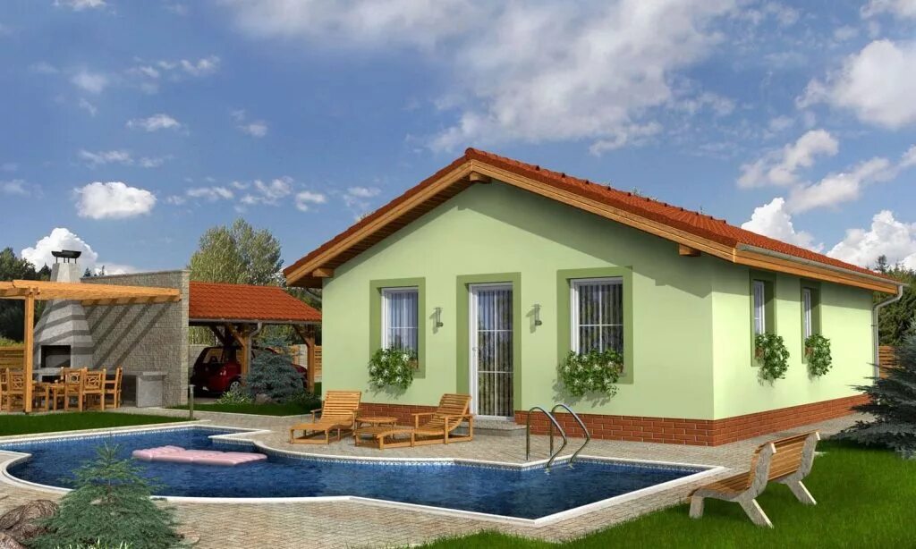Irysek 2 Archetyp Bungalow style house plans, Cottage house plans, Modern style 