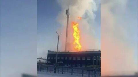 Пожар газовое месторождение