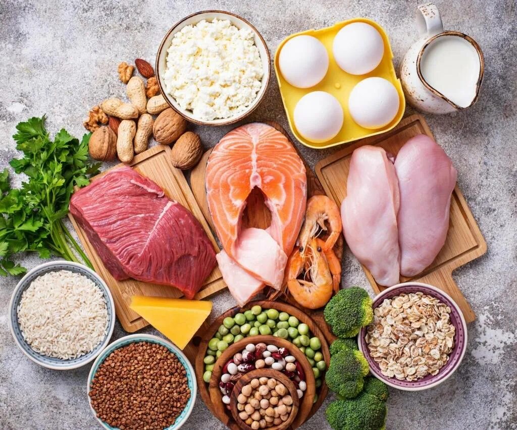 Необработанные продукты. Источники белка. Правильное питание белки. Белковая пища. Мясо с овощами.