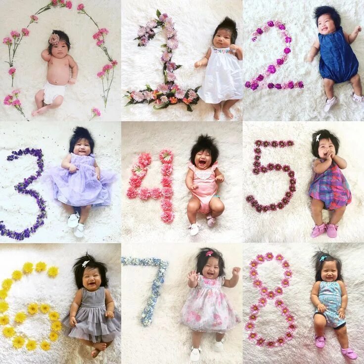 1 to 12 Month Baby Photo Ideas - 17 Ideas to Take at Home