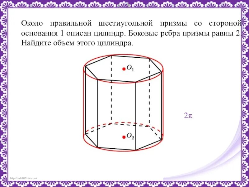 Призма описанная около цилиндра. Ребро цилиндра. Боковые ребра цилиндра. Ребра правильной шестиугольной Призмы.