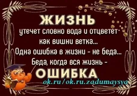 Прожить жизнь это ошибка