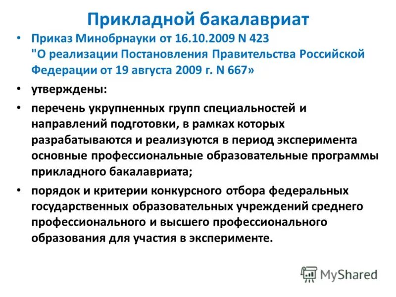 прикладной бакалавр