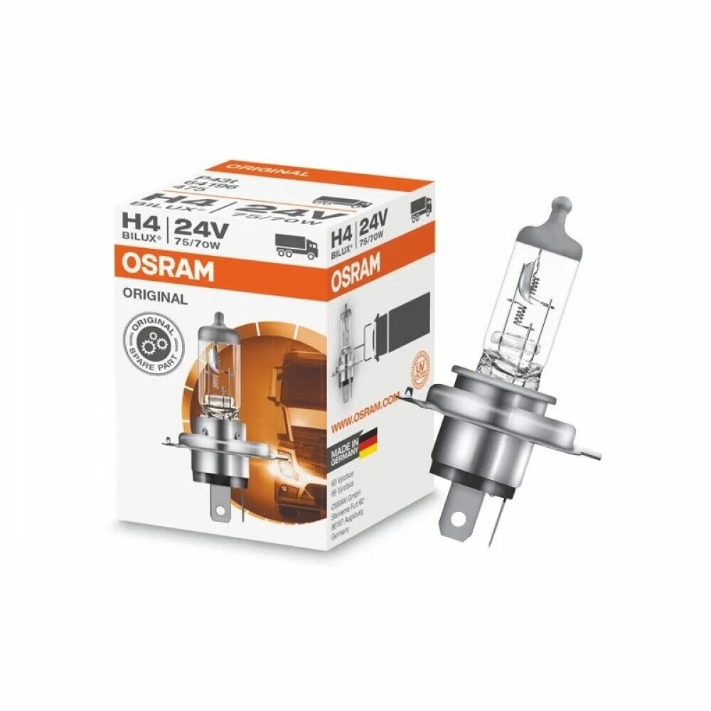 Галогенные лампы osram h4. Лампа h-4 24v 75/70w (64196) osram. лампа н4 24v 75/70w осрам. h4 24v osram. h4 osram 24v 75/70w 64196.