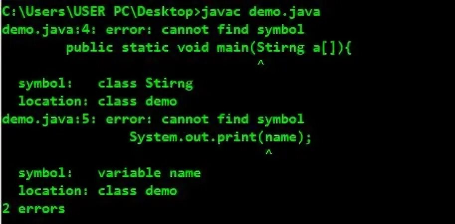 Main error