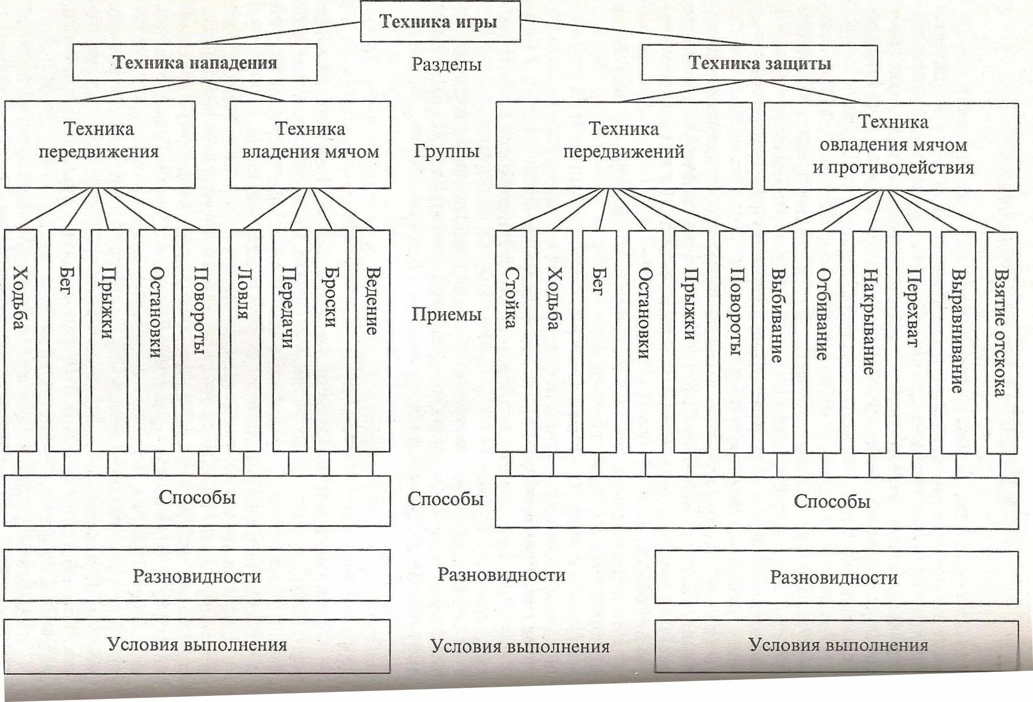 Классификация техники игры в баскетбол. Классификация тактики баскетбола. Классификация техники игры в волейбол. Схема техники игры в баскетбол.