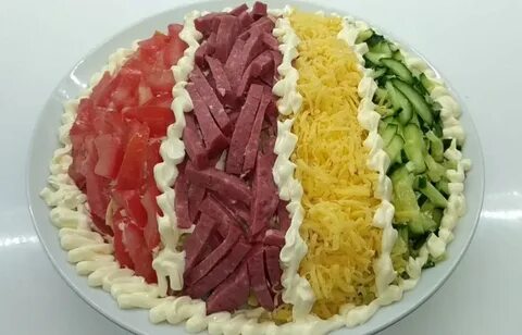 Салат полосками
