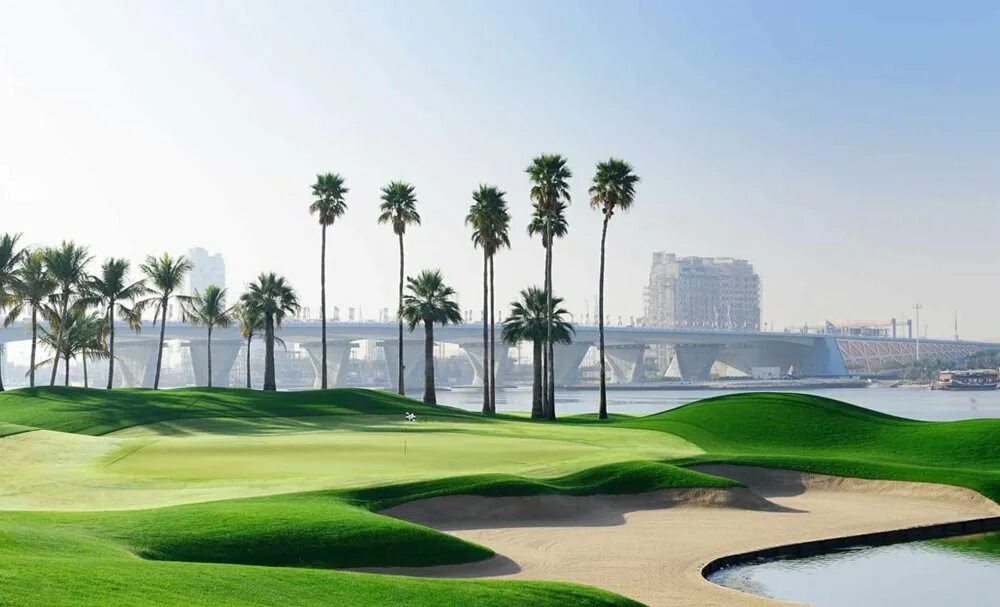Greens дубай. Дубай Creek Golf Club. Dubai Creek Golf & Yacht Club. Гольф-поле Montgomerie в Дубае. Dubai Hills Golf Park.