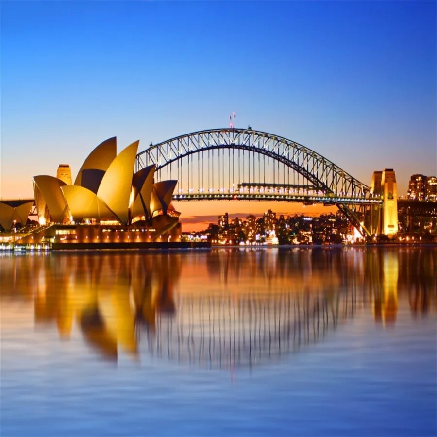 Sydney. Мост Харбор-бридж в Сиднее. Сиднейский оперный театр. Сидней мост и оперный театр. Сиднейская гавань.