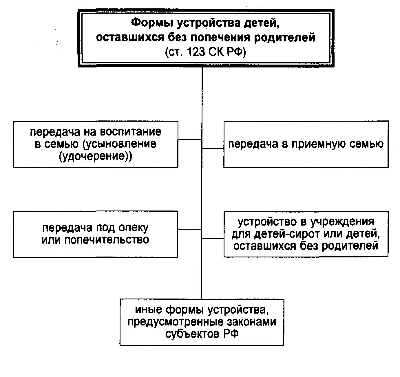 Опека и попечительство республики башкортостан. Таблица формы семейного устройства детей сирот. Формы устройства в семью детей оставшихся без попечения родителей. Формы устройства детей-сирот схема. Формы воспитания детей оставшихся без попечения родителей в РФ.