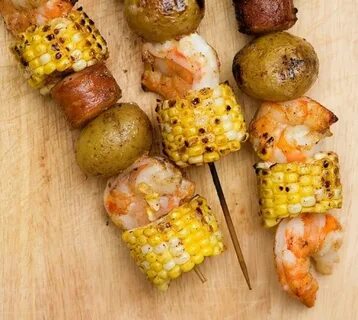 Креветки с кукурузой
