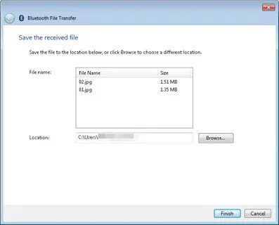 Received files