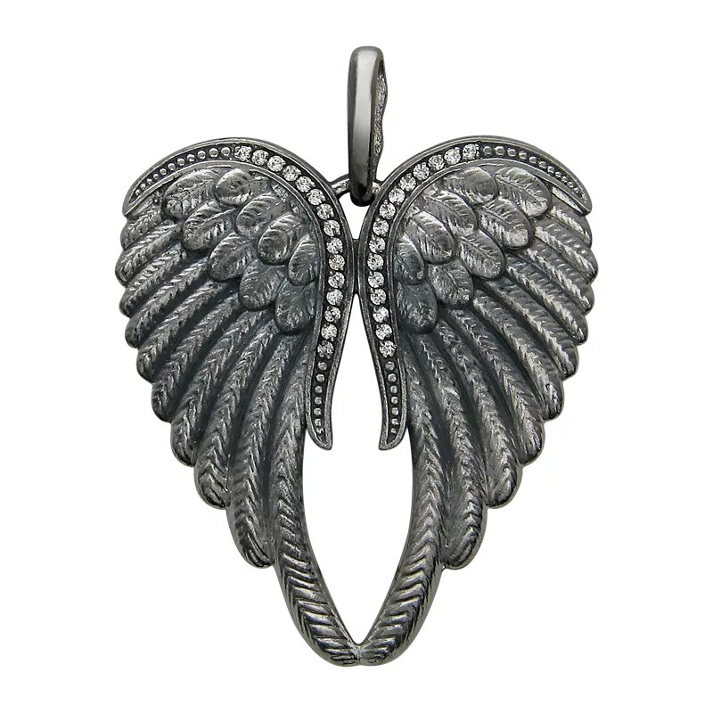 серебряная подвеска крыло. подвеска крылья. подвеска крылья. кулон в виде крыльев. серебро 800 соколов подвеска 94032662-800.