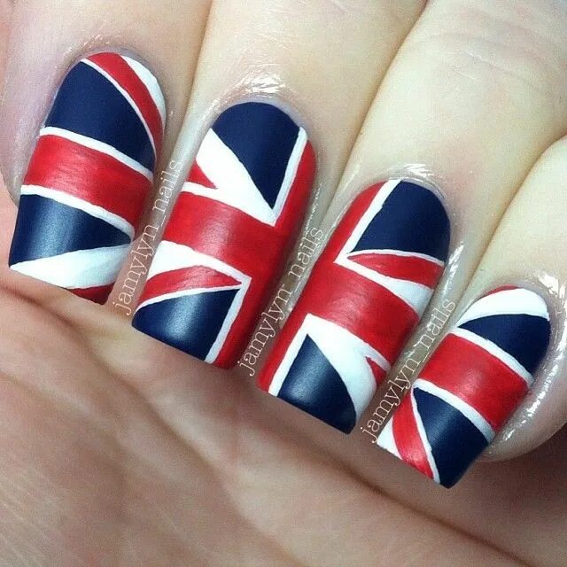 Brand Nail Design British Flag Manicure Styling Tools Wraps Decals Manicure Deco