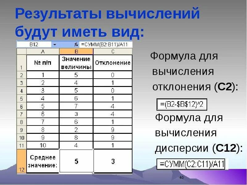 Результат вычисления. Результаты вычислений машины. Вычисление девиации по таблице. Вычисление по формуле вид информации таблица. Укажите результат вычисления формулы