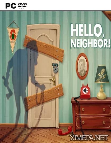 Hello Neighbor обложка. Привет сосед плакат потерялись дети. Hello Neighbor следы ног на стене.