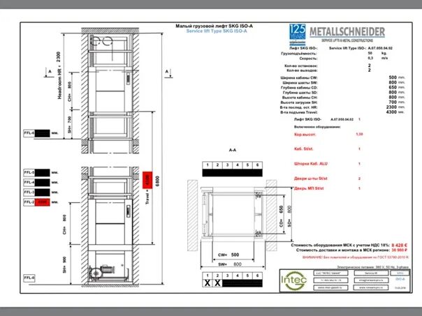 Малые грузовые лифты SKG. Малый грузовой лифт габарит Шахты. Подъемник сервисный малый грузовой габариты. Лифт малый грузовой 100 кг ISO A. Максимальные размеры лифта