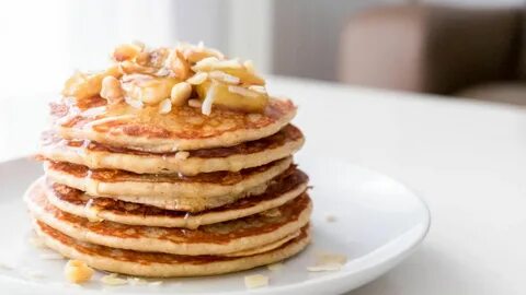 Sin harina: para una gran merienda unos pancakes de plátano y linaza.
