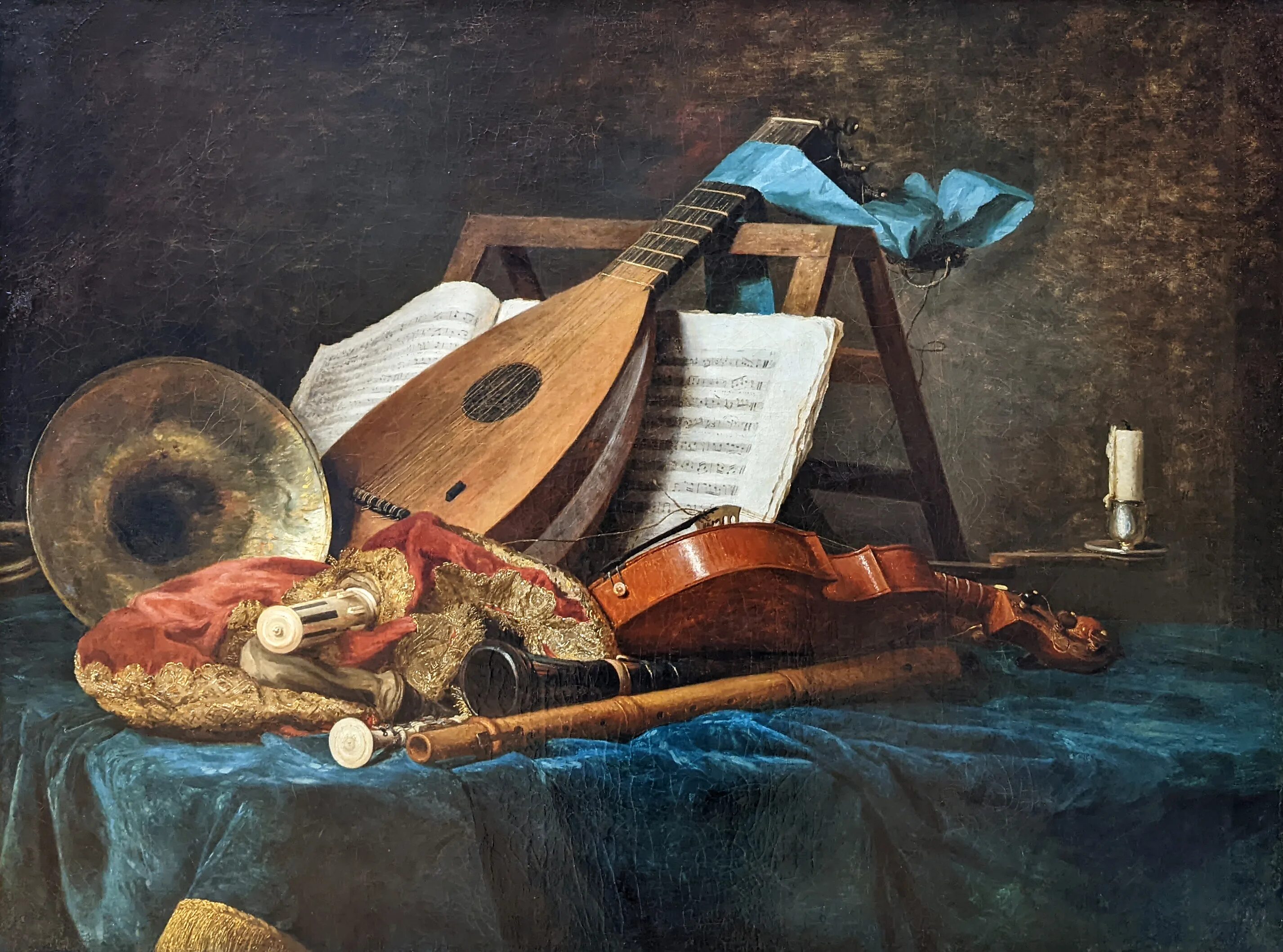 Эваристо Баскенис. Цветы плоды музыкальные инструменты в итальянской живописи