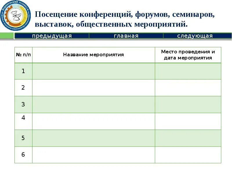 Посещение конференций