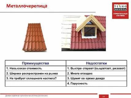 Металлочерепица преимущества