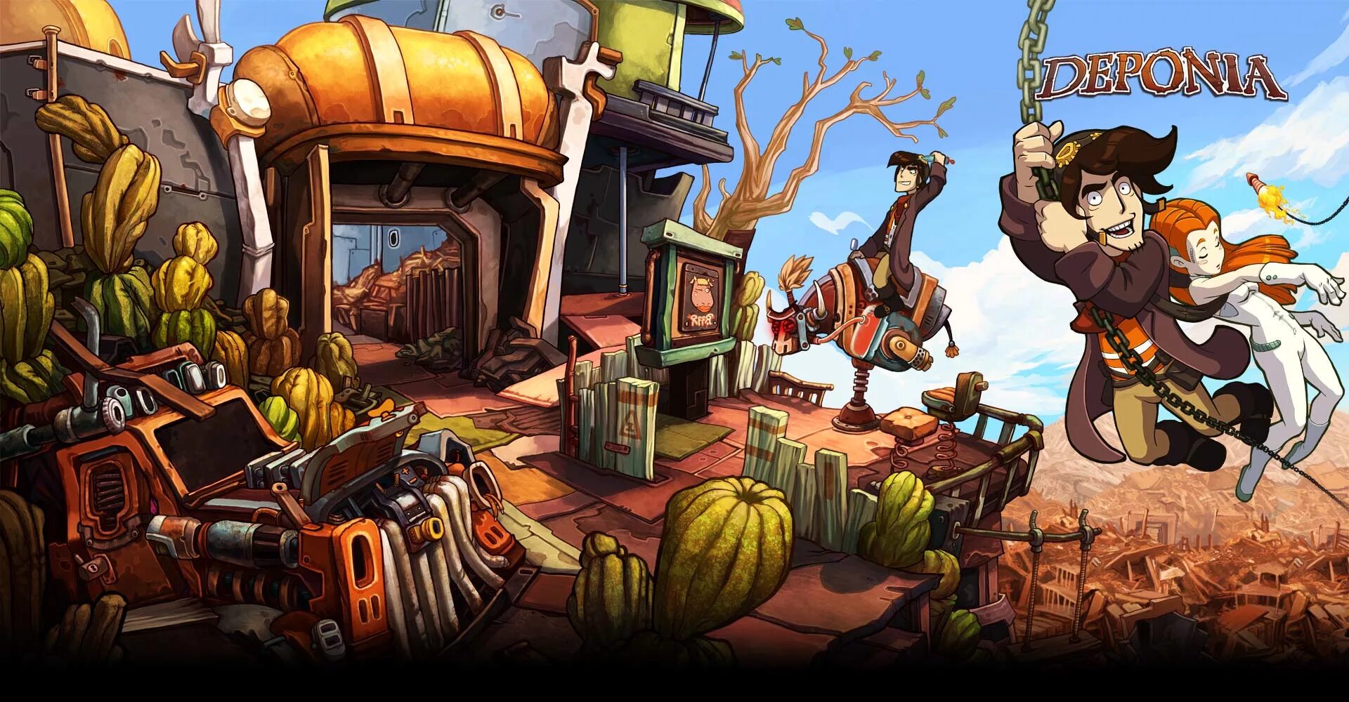 Длс квест. Deponia игра. Депония квест. Deponia Daedalic Entertainment. Депония Тони арт.