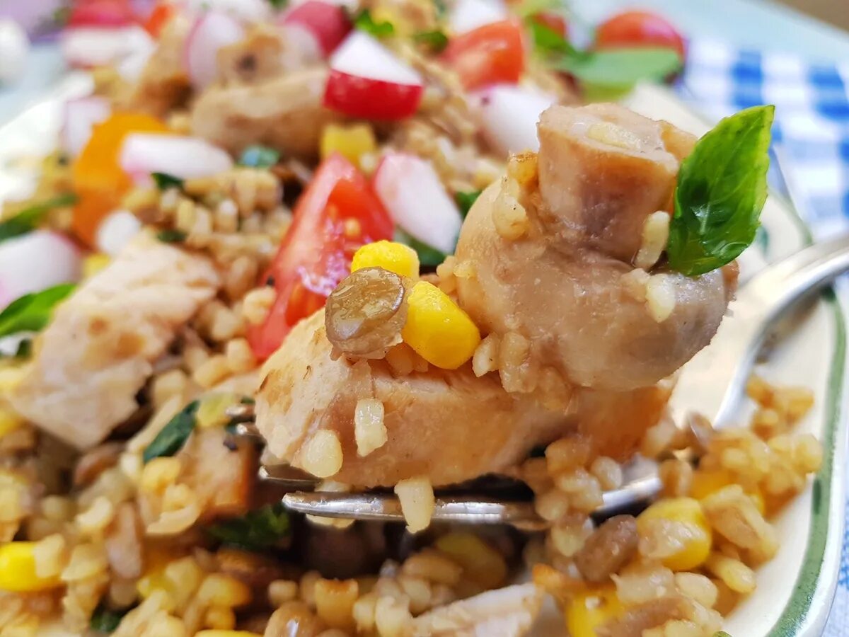 Курица с булгуром