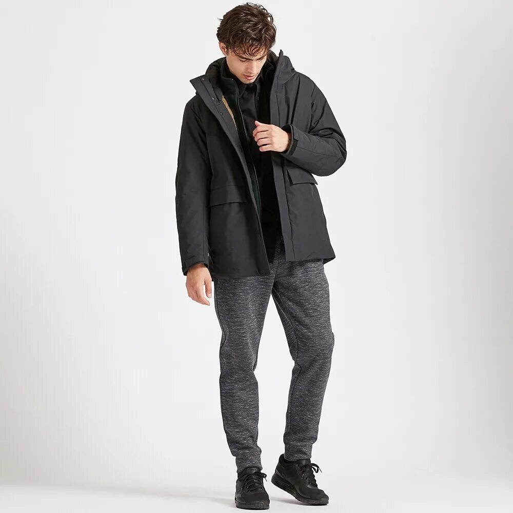 Men Hybrid down Parka Uniqlo. Uniqlo пуховик Hybrid черный мужской. Uniqlo Hybrid пальто. Юникло куртка гибрид мужская. Man hybrid