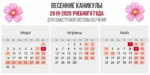 Какие весенние каникулы