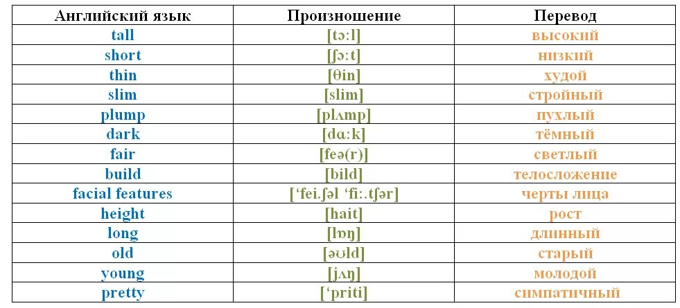 Как переводится слово her. Слова для описания внешности человека на английском. Прилагательные описывающие внешность на английском языке. Описание внешности человека на английском с переводом. Описание внешности человека на английском 5 класс.