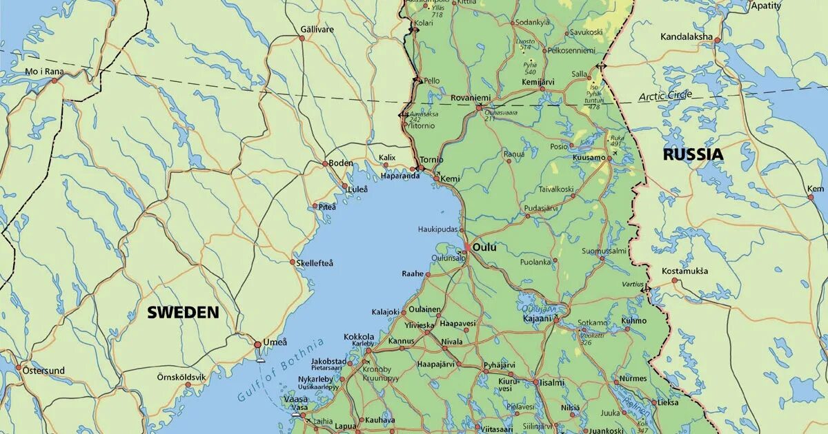 Карта финляндии канал. Полярный круг на карте Финляндии. Северный Полярный круг на карте Финляндии. Граница с Финляндией на карте. Полярный круг на карте Финляндии с городами.
