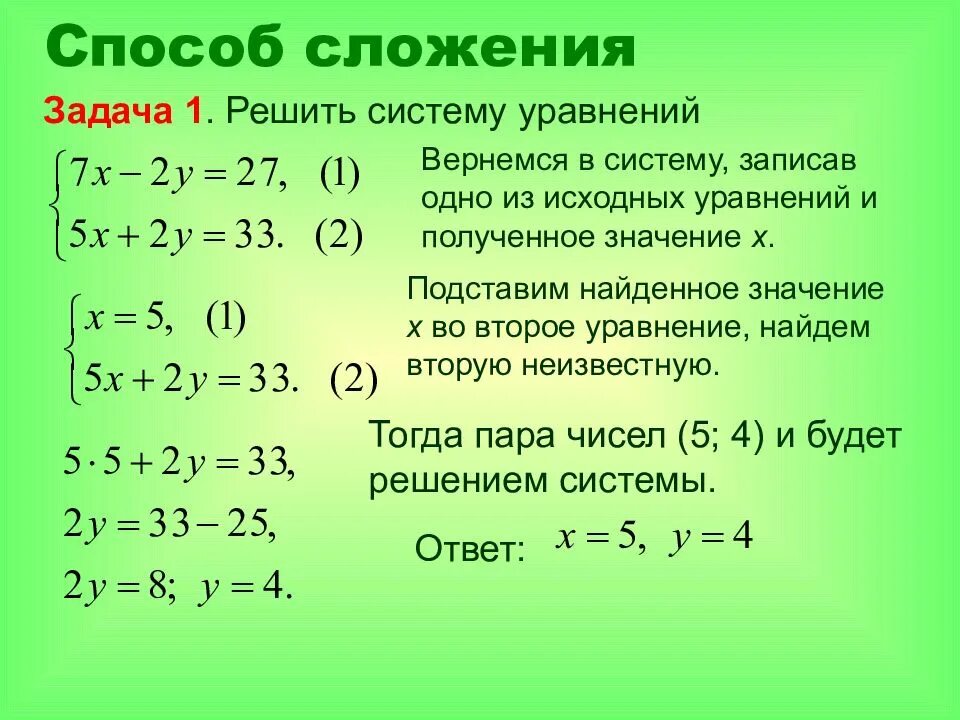 Тема решение систем линейных уравнений 7 класс. Метод сложения в системе уравнений. Решение систем линейных уравнений способом сложения. Метод сложения в системе уравнений алгоритм. Решение систем линейных уравнений методом сложения 7 класс.