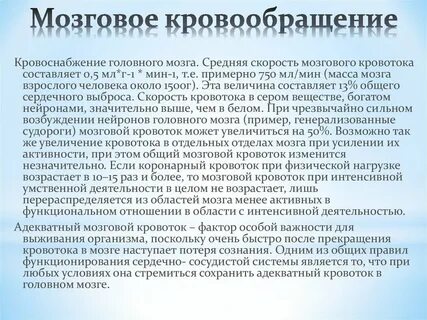Помощь мозговому кровообращению