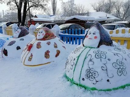 Как покрасить снежную фигуру