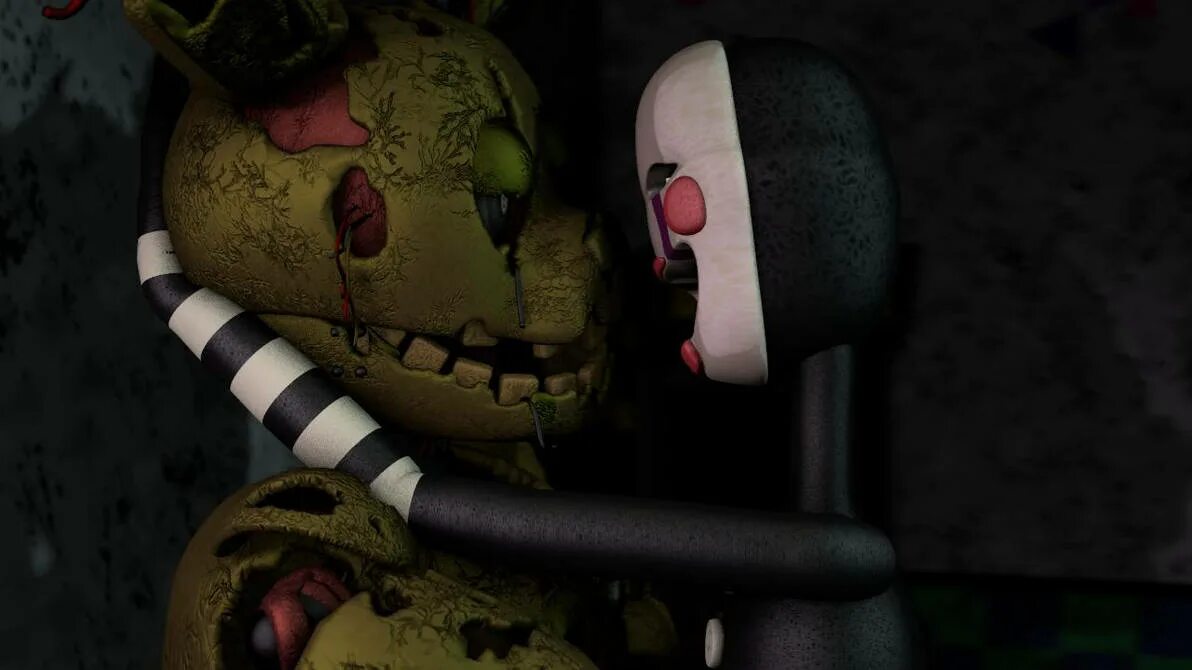 Спрингтрап и марионетка. Марионетка ФНАФ СФМ. Марионетка ФНАФ SFM. Марионетка SFM 18. SFM FNAF марионетка.