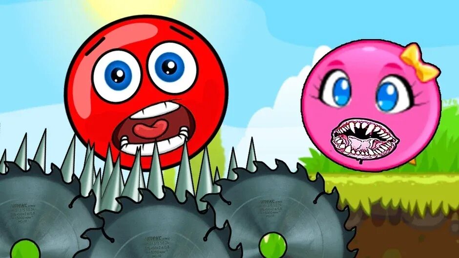 Включи новый шар. Игра red ball 2. красный шарик. красный розовый шарик игра.