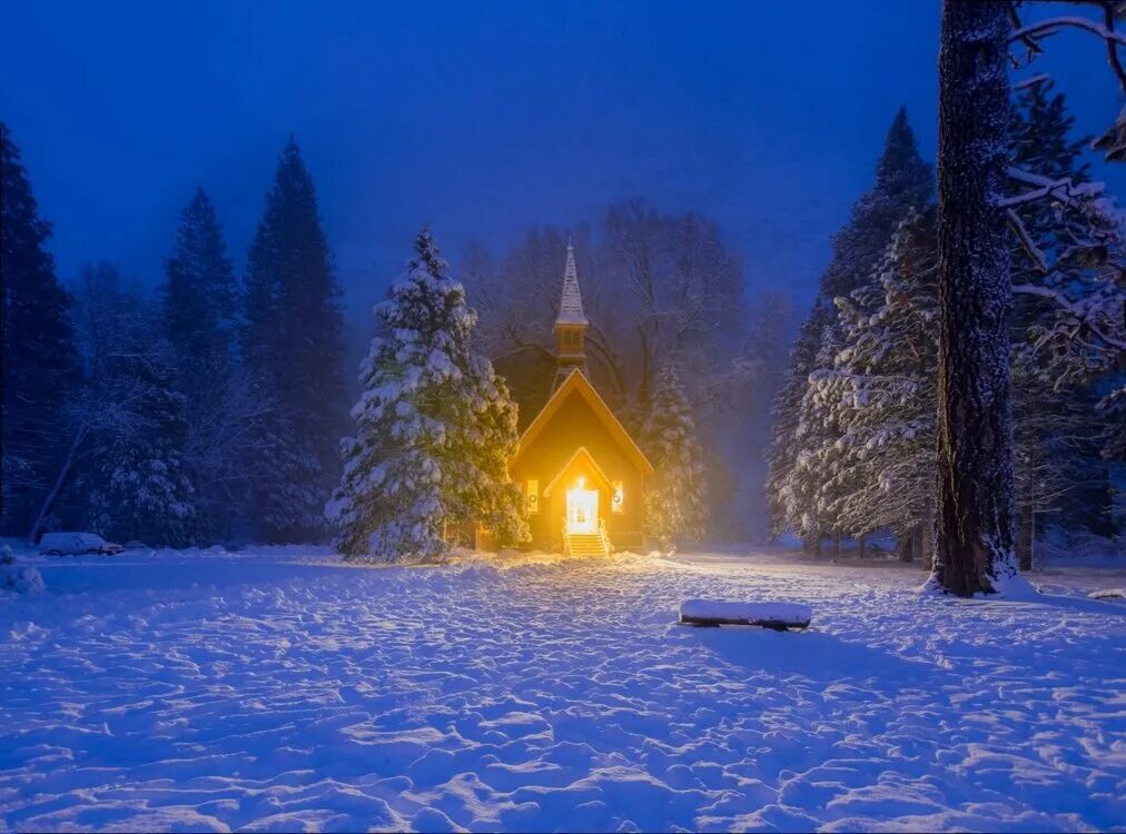 In the snow, covered with snow, The lights are shining, The Gospel verses, Busti