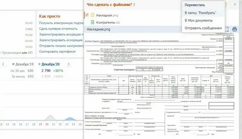 Сбис пришло письмо