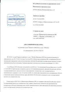 Апелляционная инстанция примеры