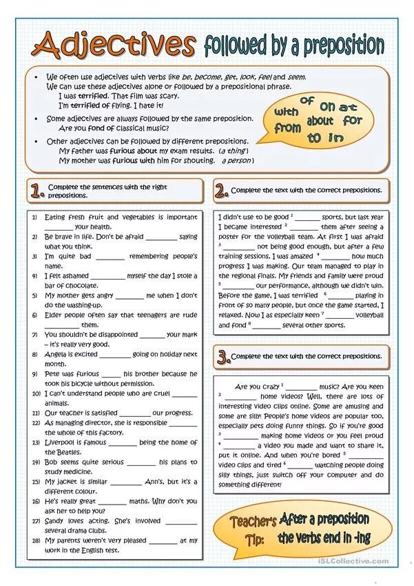 Complete the gaps with the correct preposition. Adjective preposition. Задания на dependent prepositions. Adjectives with prepositions. Adjective preposition exercises.