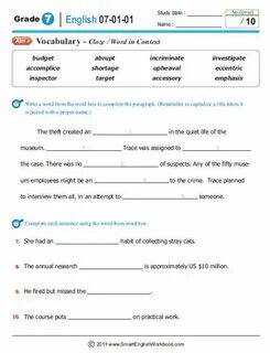 Grade 7 test 3