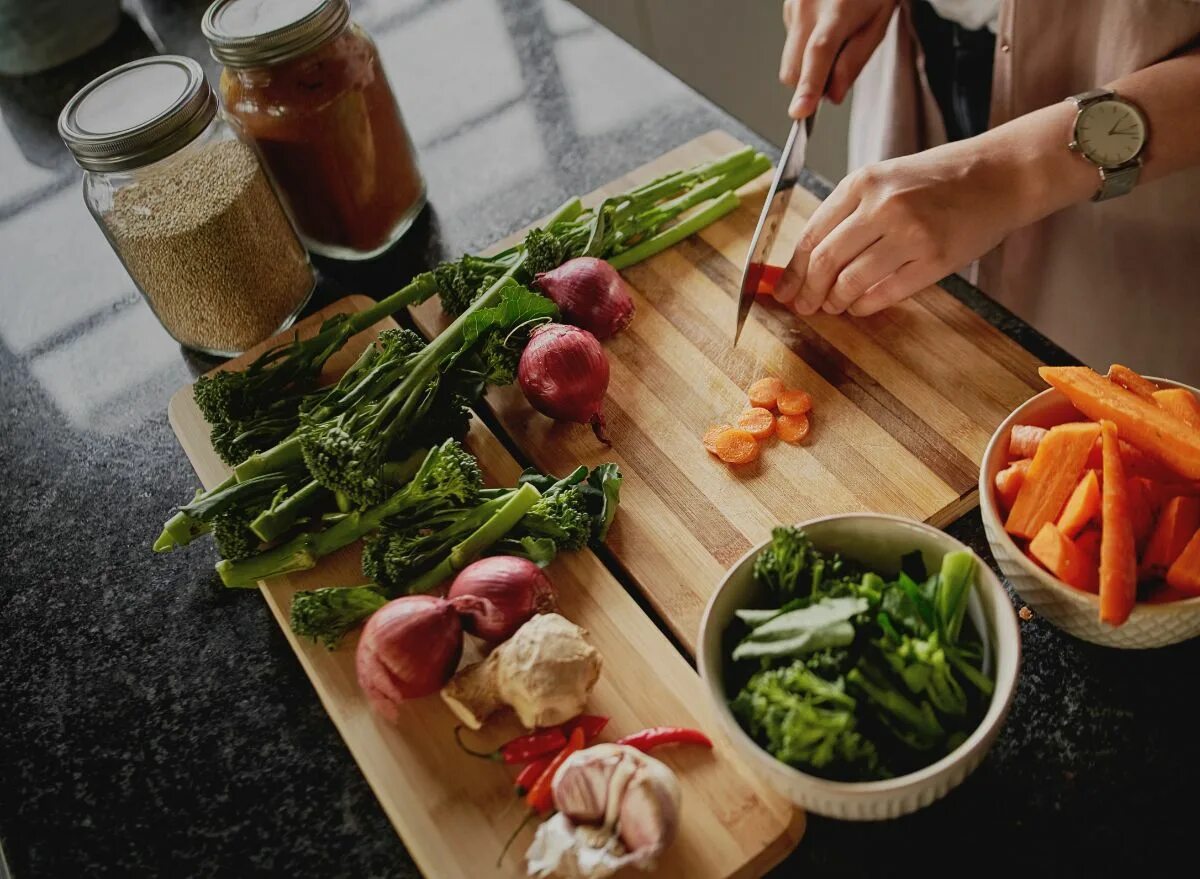 Chopping Vegetables. Cutting Vegetables. Chop Vegetables Craft.