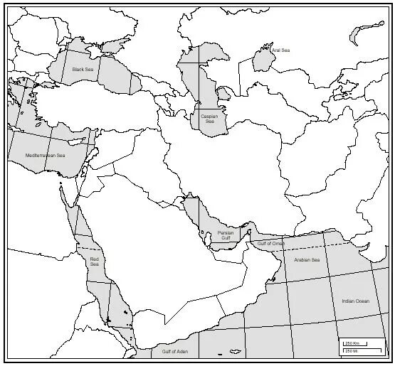 Контурная карта центральной азии распечатать Mapa De Asia En Blanco