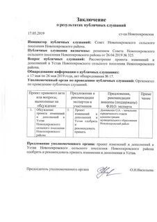 Заключение о результатах общественных обсуждений