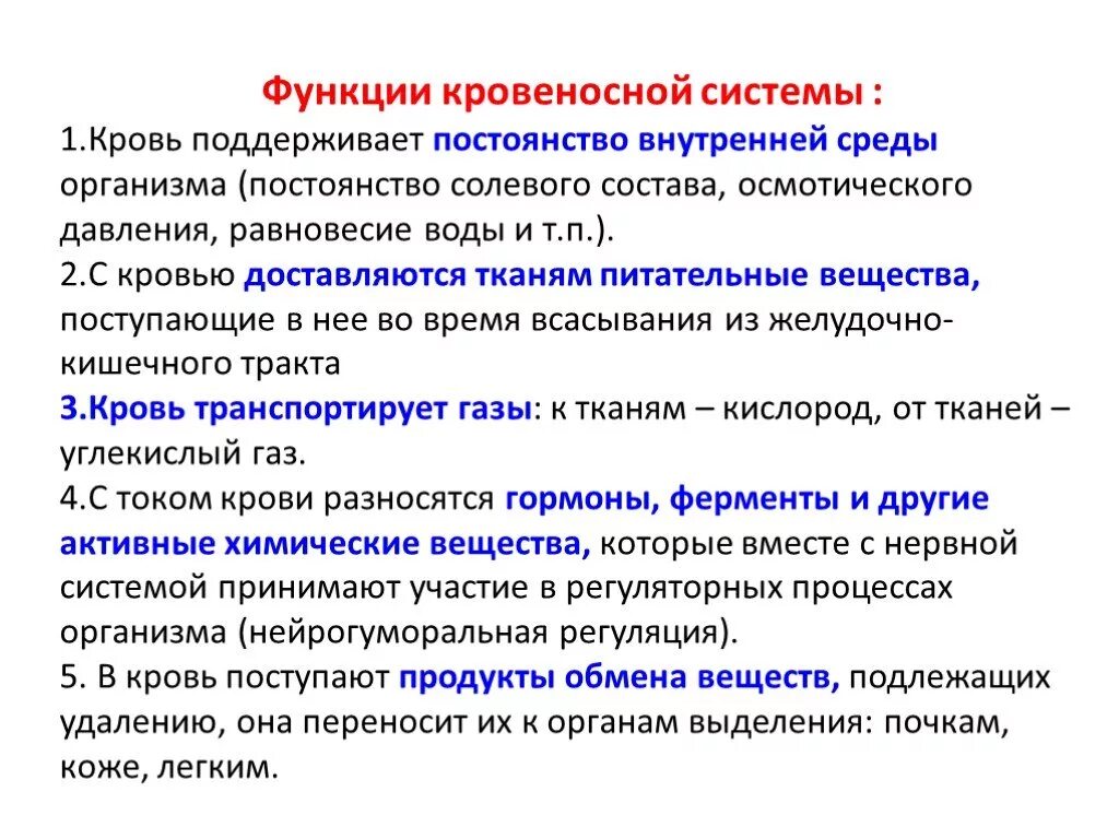 Кровеносная система функции кратко. Основные функции кровеносной системы. Перечислите основные функции кровеносной системы. Функции которые выполняет кровеносная система человека.