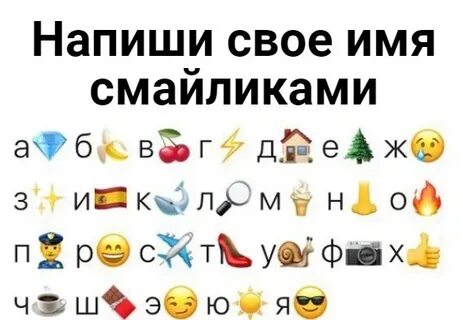 Первые буквы смайликов