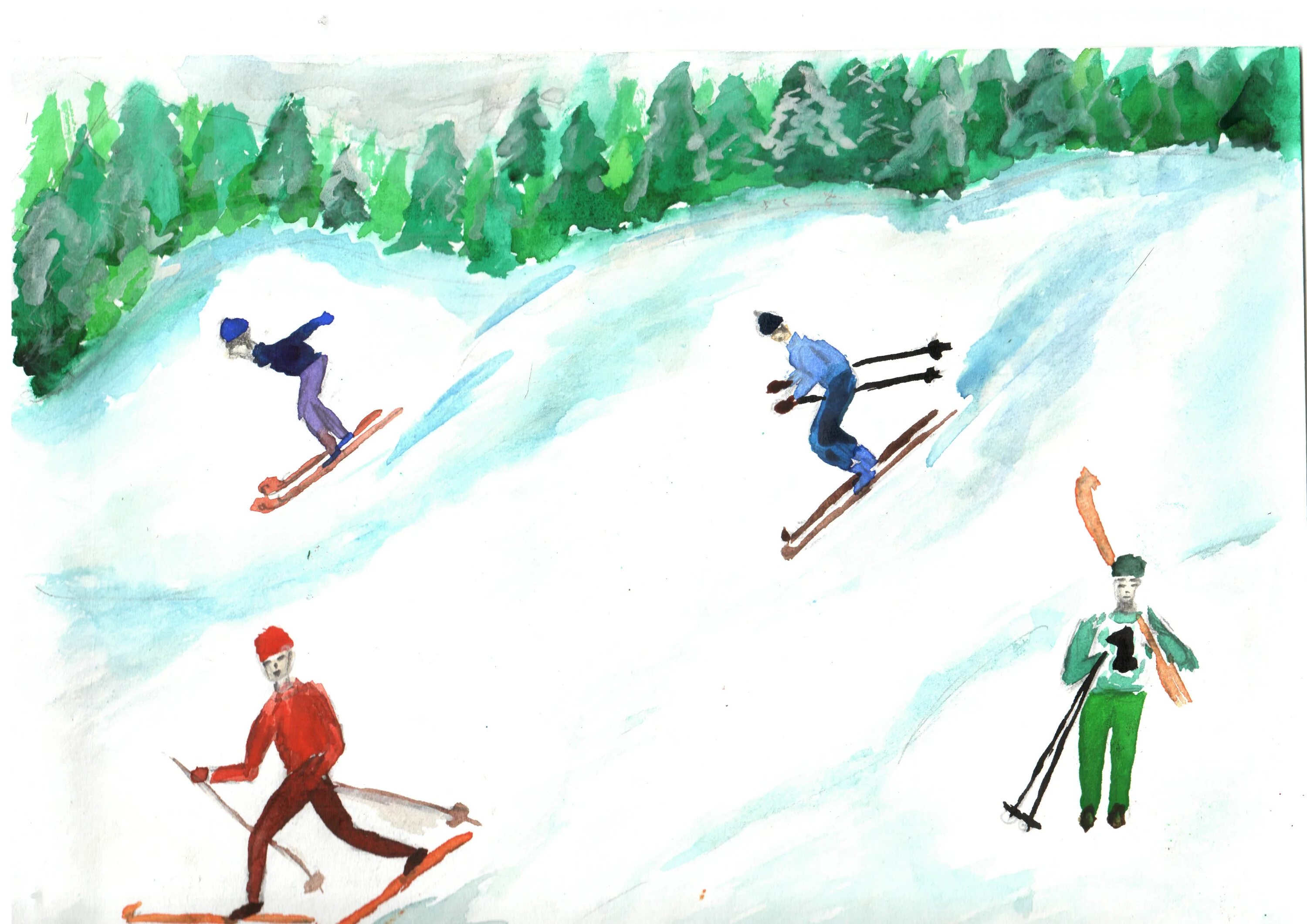 Лыжник рисунок. Детские рисунки лыжников. Рисунок на тему спорт. Лыжник детский рисунок. Лыжник 3 класс