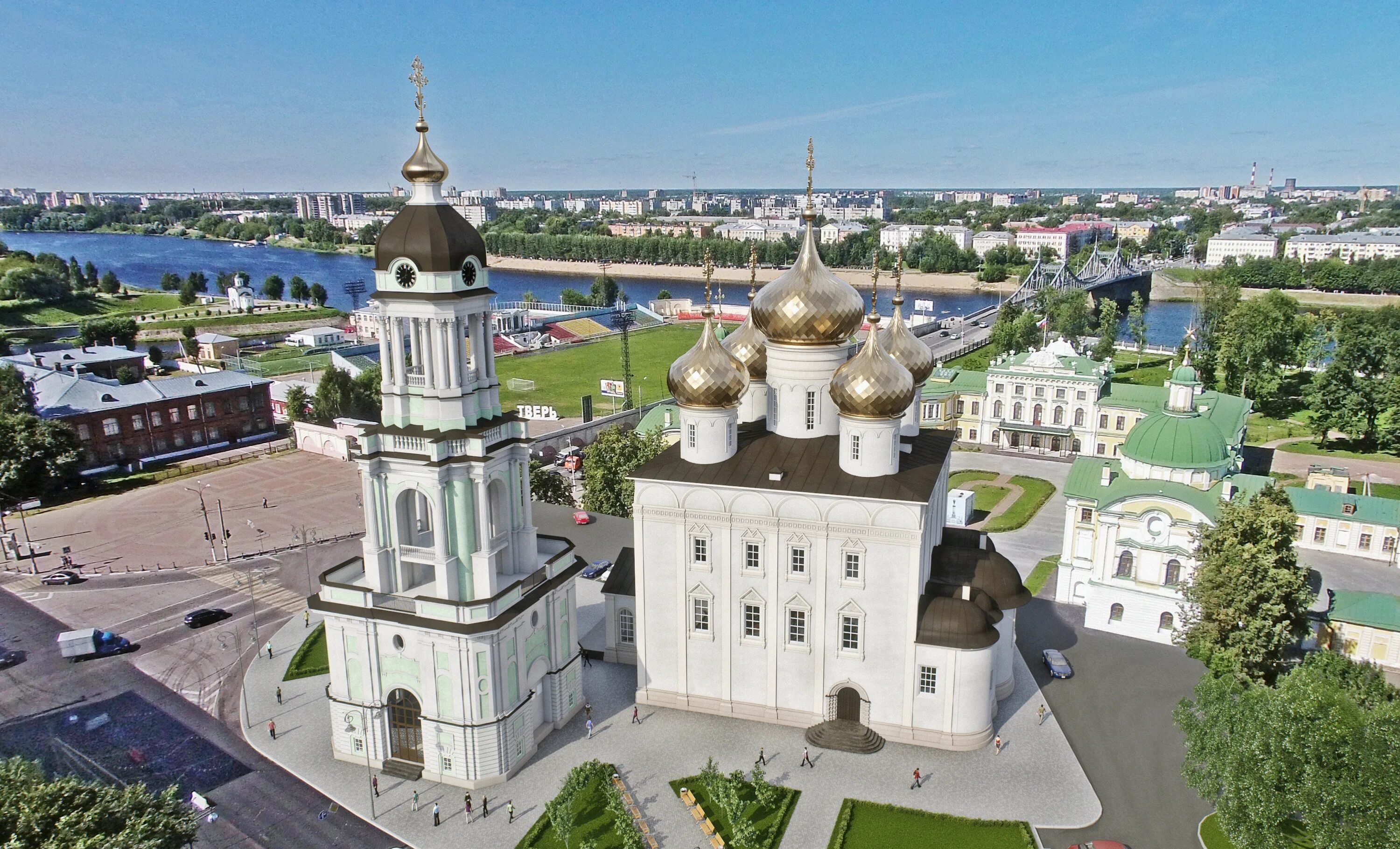 Храм спаса преображения в твери. Колокольня спасо-преображенского собора в твери.